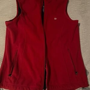 Women's Red Sleeveless Jacket